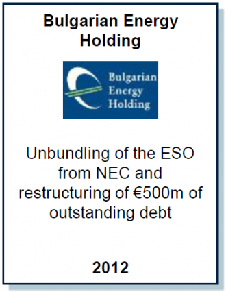 Consortium Houlihan Lokey, Entrea Capital, White & Case and Kambourov & Partners to Advise Bulgarian Energy Holding on the Unbundling of its Electricity Generation and Transmission Assets